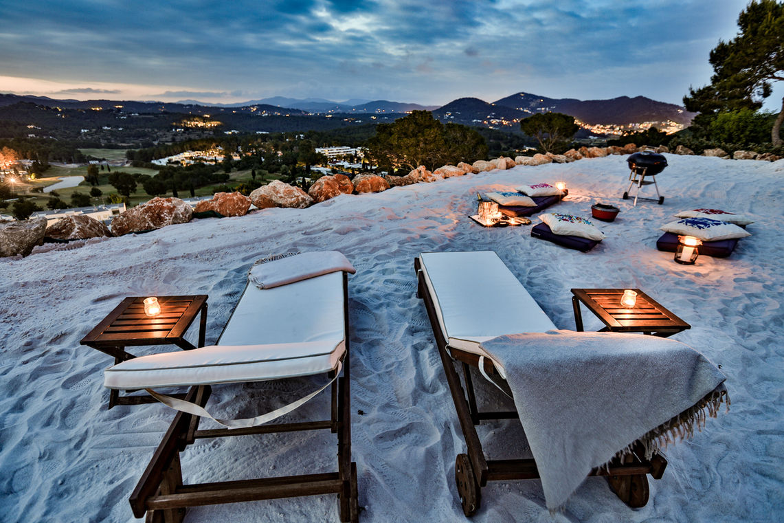 elegant poolside beach area private luxury villa Ibiza