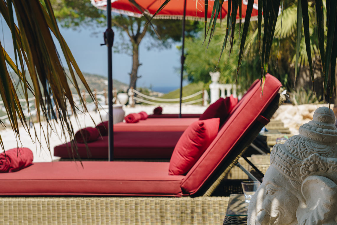 Ibiza luxury villa beach terrace white sand open panoramic views