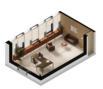 3D view of a office room by Home Preview Pro