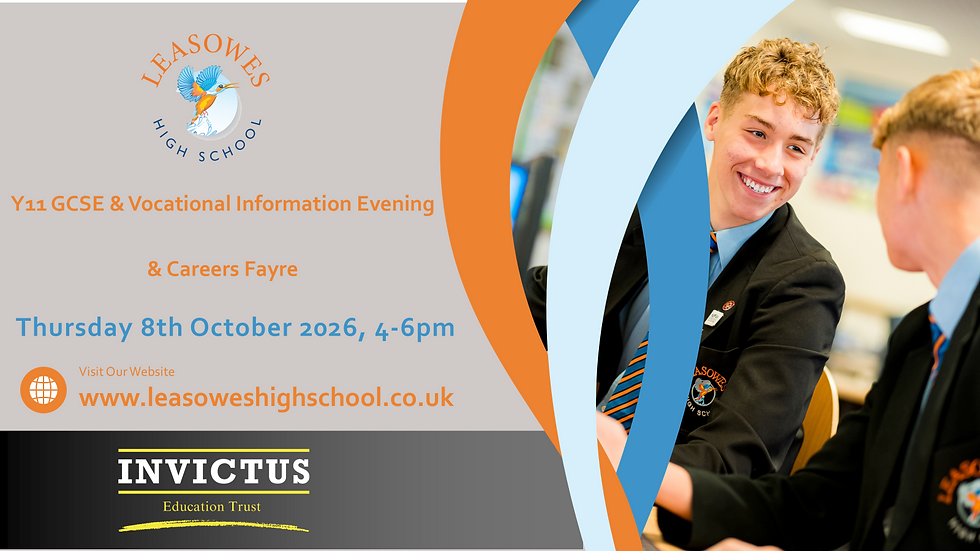 Year 11 GCSE & Vocational Information Evening and Careers Fayre
