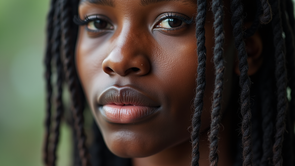 Close-up view of neat and well-maintained dreadlocks