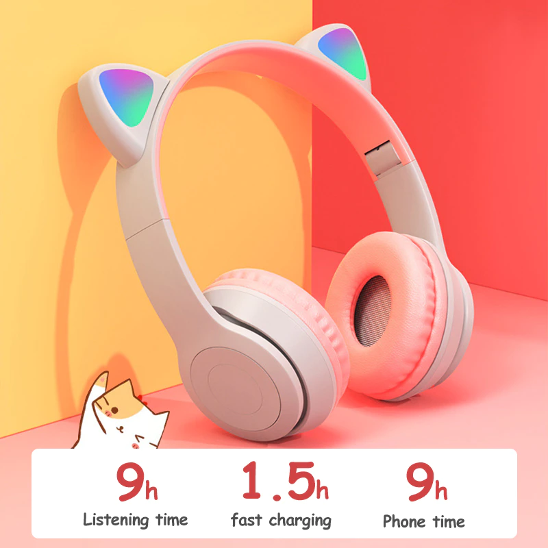 Thumbnail: Wireless Headphones Girl Gifts PC Phone Gaming Headset