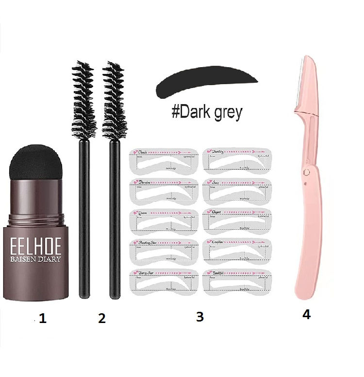 Thumbnail: 2023 One Step Eyebrow Stamp Shaping Kit Set Pen Waterproof Women Make Up Stencil