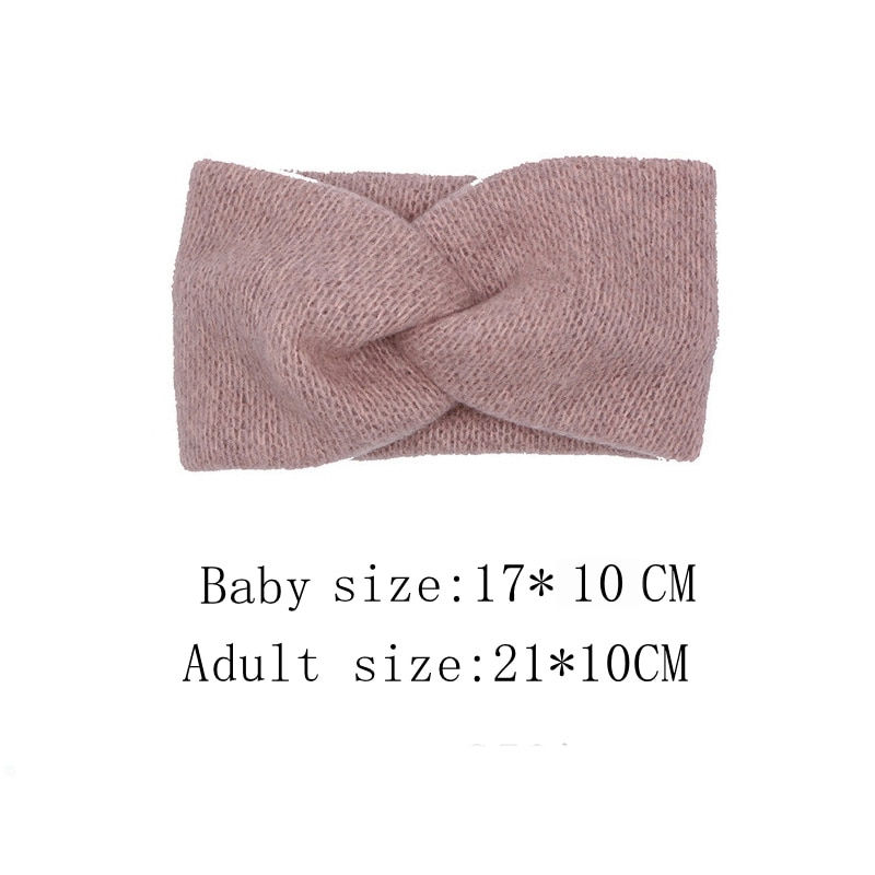 Thumbnail: Baby Headband Women Girl Twisted Hair Band Kids Woolen Headwrap Toddler 