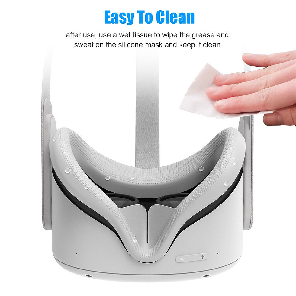 Thumbnail: Eye Mask Cover For Oculus Quest 2 VR Glasses Silicone Anti-sweat Light Blocking