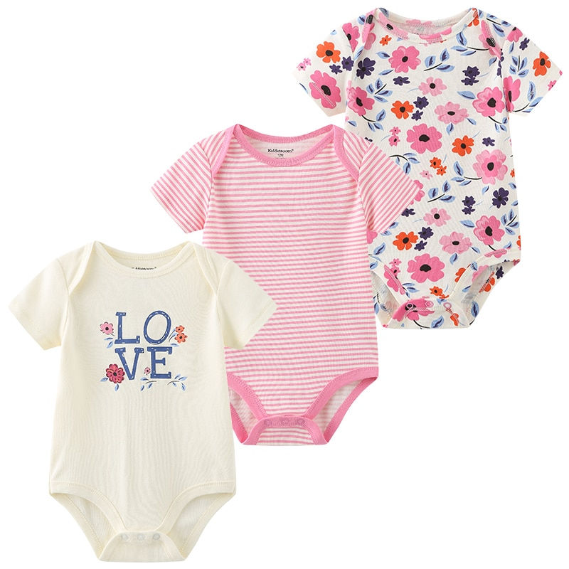 Thumbnail: 3 PCS/LOT Newborn Baby Clothing 2022 New Fashion Boys Girls Clothes 100% Cotton 