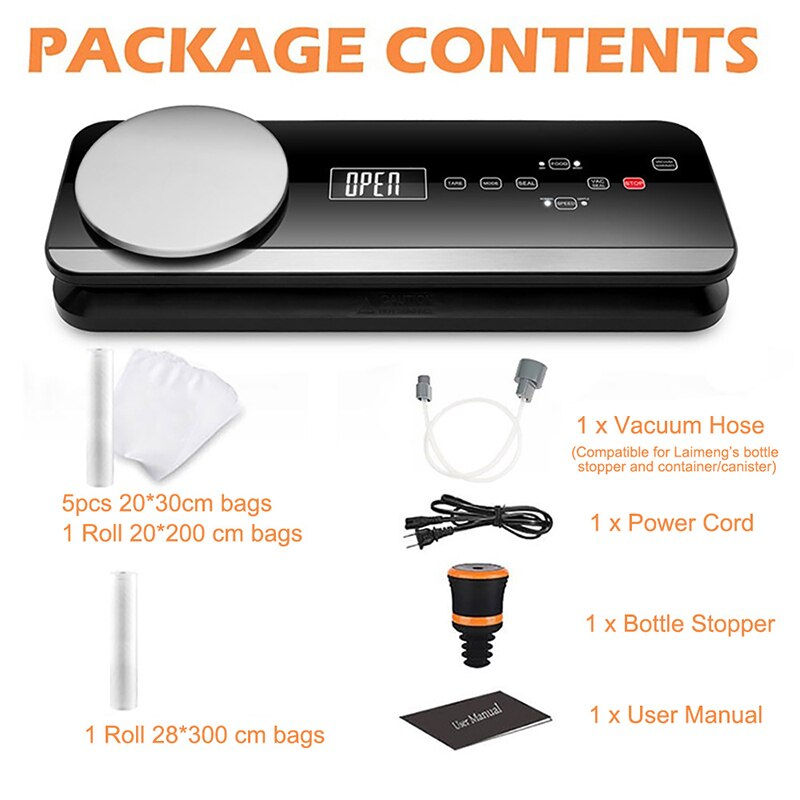 Thumbnail: LAIMENG Automatic Vacuum Sealer With Bags Packing Machine For Kitchen Food Fresh
