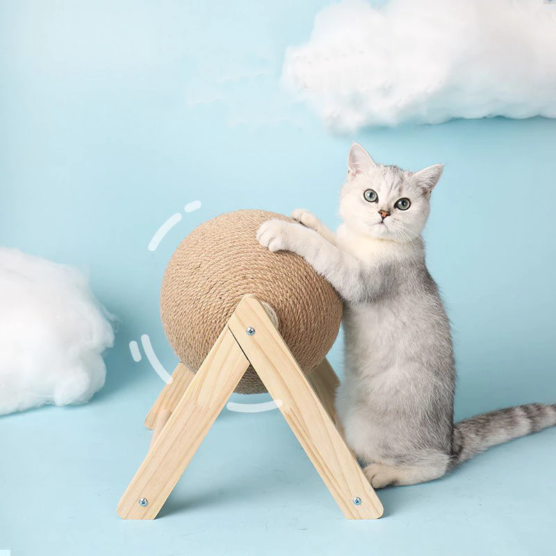 Thumbnail: Cat Scratching Ball Toy Kitten Sisal Rope Ball Wear-resistant Furniture 