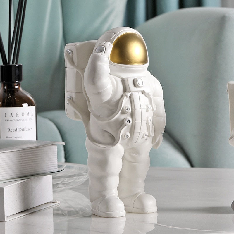 Thumbnail: Europe Space Man Figure Astronaut Figurines Modern Creative Phone Holder 
