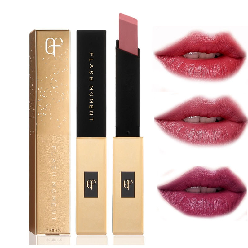 Thumbnail: Pudaier Luxury Velvet Matte Lipstick for Lip Square Small Gold Bars Gloss Red