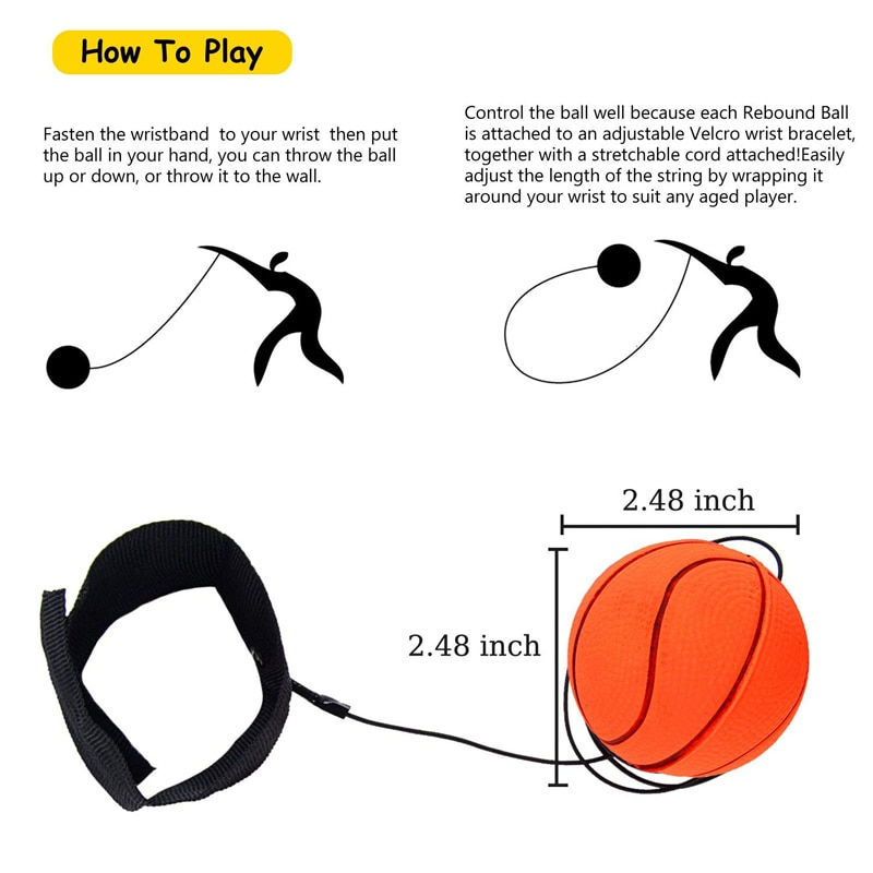 Thumbnail: 1Pc Return Sponge Rubber Hand Ball Game Exercises Bouncing Outdoor Toy Ball