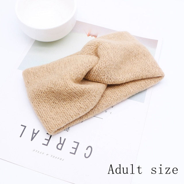 Thumbnail: Baby Headband Women Girl Twisted Hair Band Kids Woolen Headwrap Toddler 