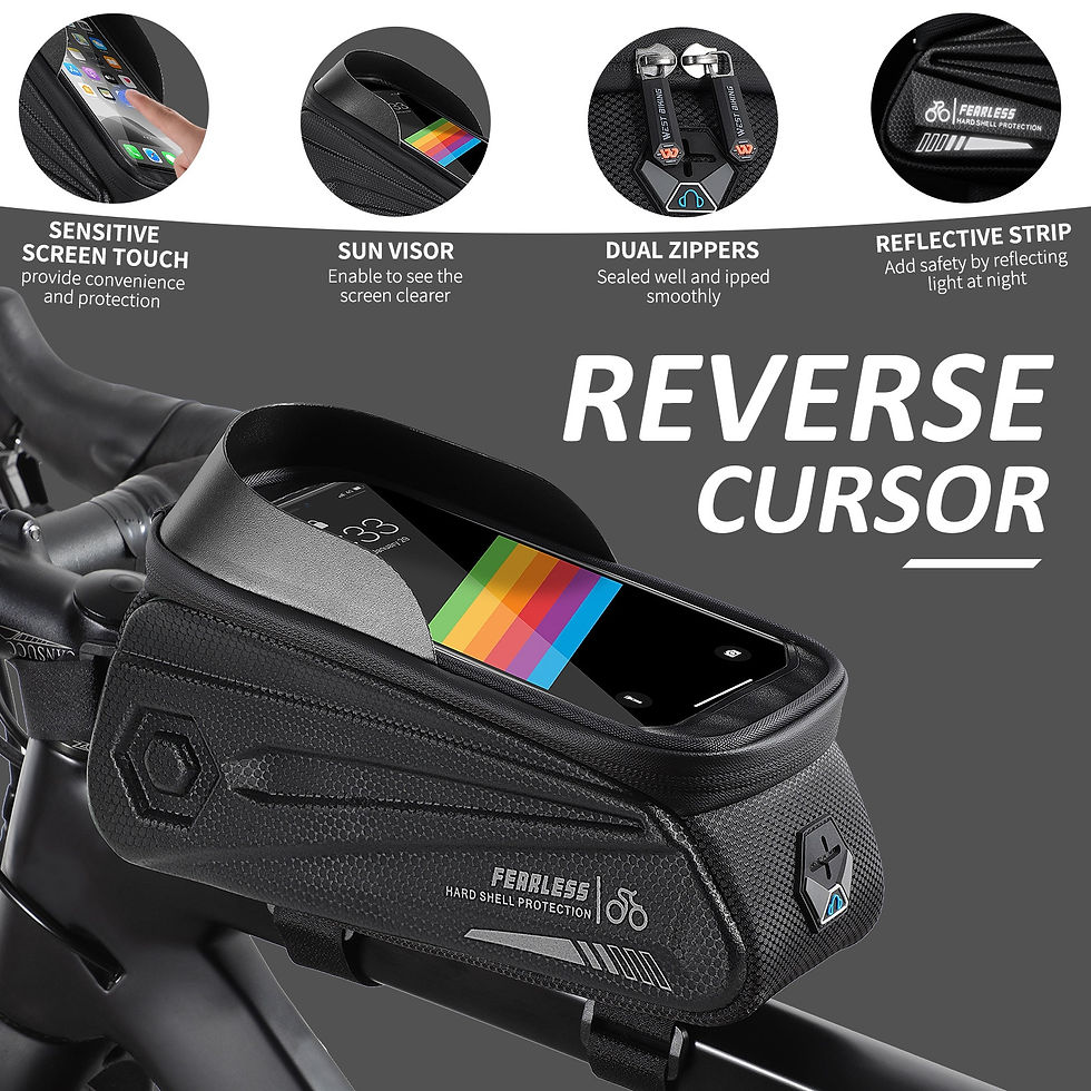 Thumbnail: Bike Bag Bicycle Front Cell Phone holder with Touch Screen Cycling Bag 