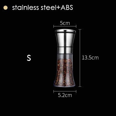 Thumbnail: Pepper Grinder Salt Shaker Best Spice Mill with Brushed Stainless Steel Blades