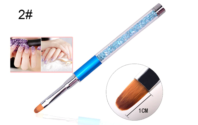 Thumbnail: Rhinestone Nails Art Brush Crystal Metal Gel Polish Decoration  Nail Art 