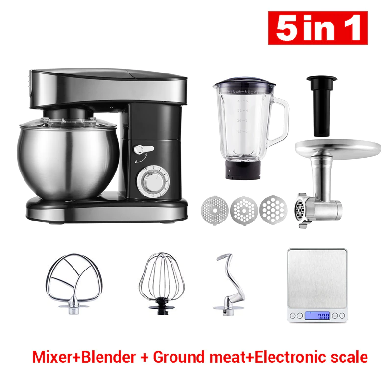 Thumbnail: Zhoutu 1500W Planetary Mixer 5.5L Stainless Bowl ,Mixer Blender Food Processor