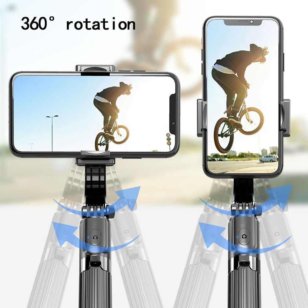 Thumbnail: Anti-Shake Smartphone Handheld Gimbal Stabilizers Selfie Stick Tripod Foldable