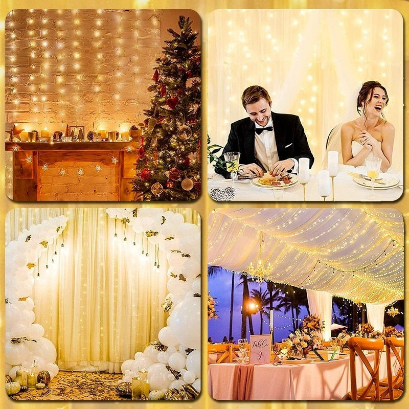 Thumbnail: LED String Lights Christmas Decoration Wedding Curtain For Bedroom