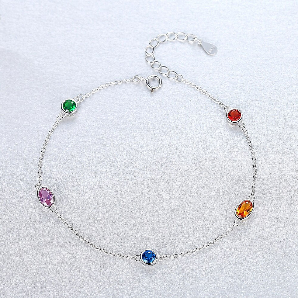 Thumbnail: CZCITY 100% 925 Sterling Silver Chain Link Bracelets for Women Fine Jewelry 