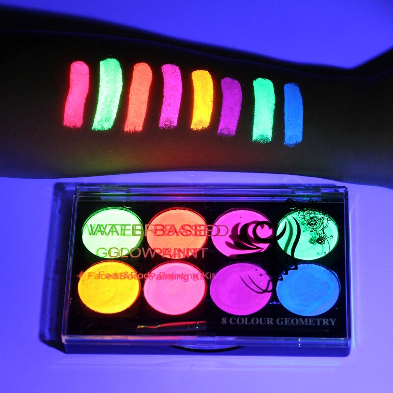 Thumbnail: wholesale 24pcs/lot luminiscent paint Face Body Art UV glow in the dark 