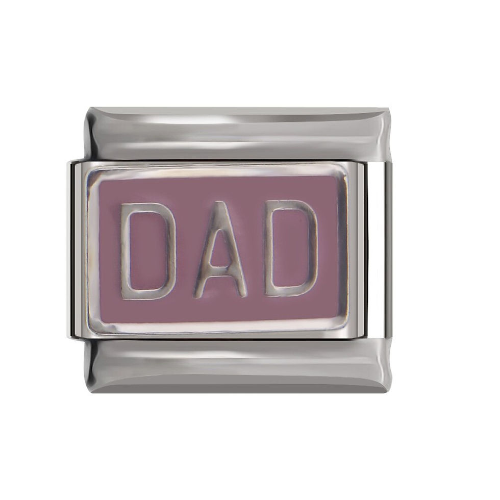 Thumbnail: Hapiship 9mm Width Original Daisy Love Unicorn Best Friend Dad Flower Charm