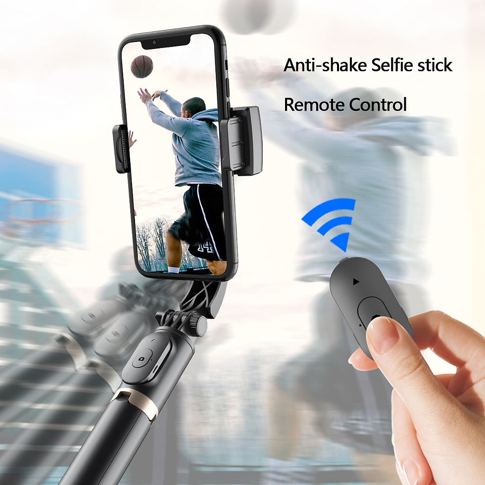 Thumbnail: Anti-Shake Smartphone Handheld Gimbal Stabilizers Selfie Stick Tripod Foldable