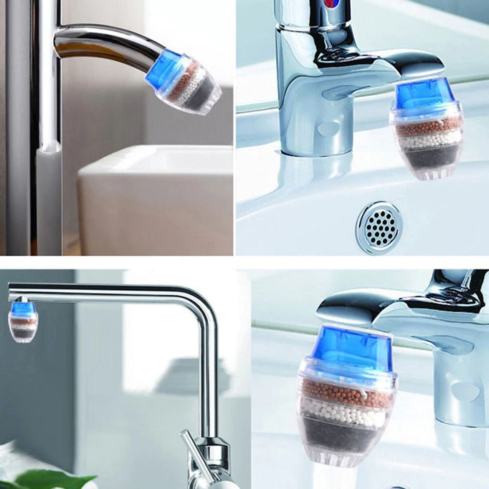 Thumbnail: 1pc Household Activated Carbon Water Filter Mini Kitchen Water Purifying 