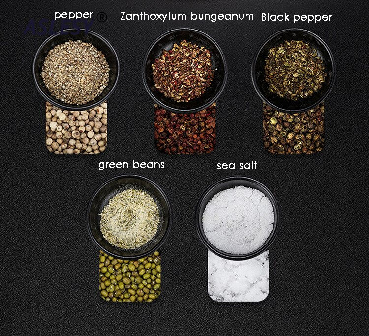 Thumbnail: Pepper Grinder Salt Shaker Best Spice Mill with Brushed Stainless Steel Blades