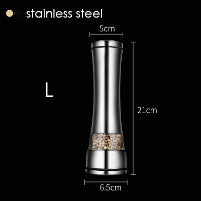 Thumbnail: Pepper Grinder Salt Shaker Best Spice Mill with Brushed Stainless Steel Blades