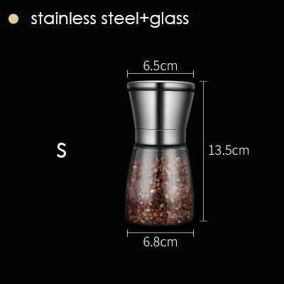 Thumbnail: Pepper Grinder Salt Shaker Best Spice Mill with Brushed Stainless Steel Blades