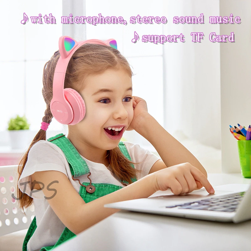 Thumbnail: Wireless Headphones Girl Gifts PC Phone Gaming Headset