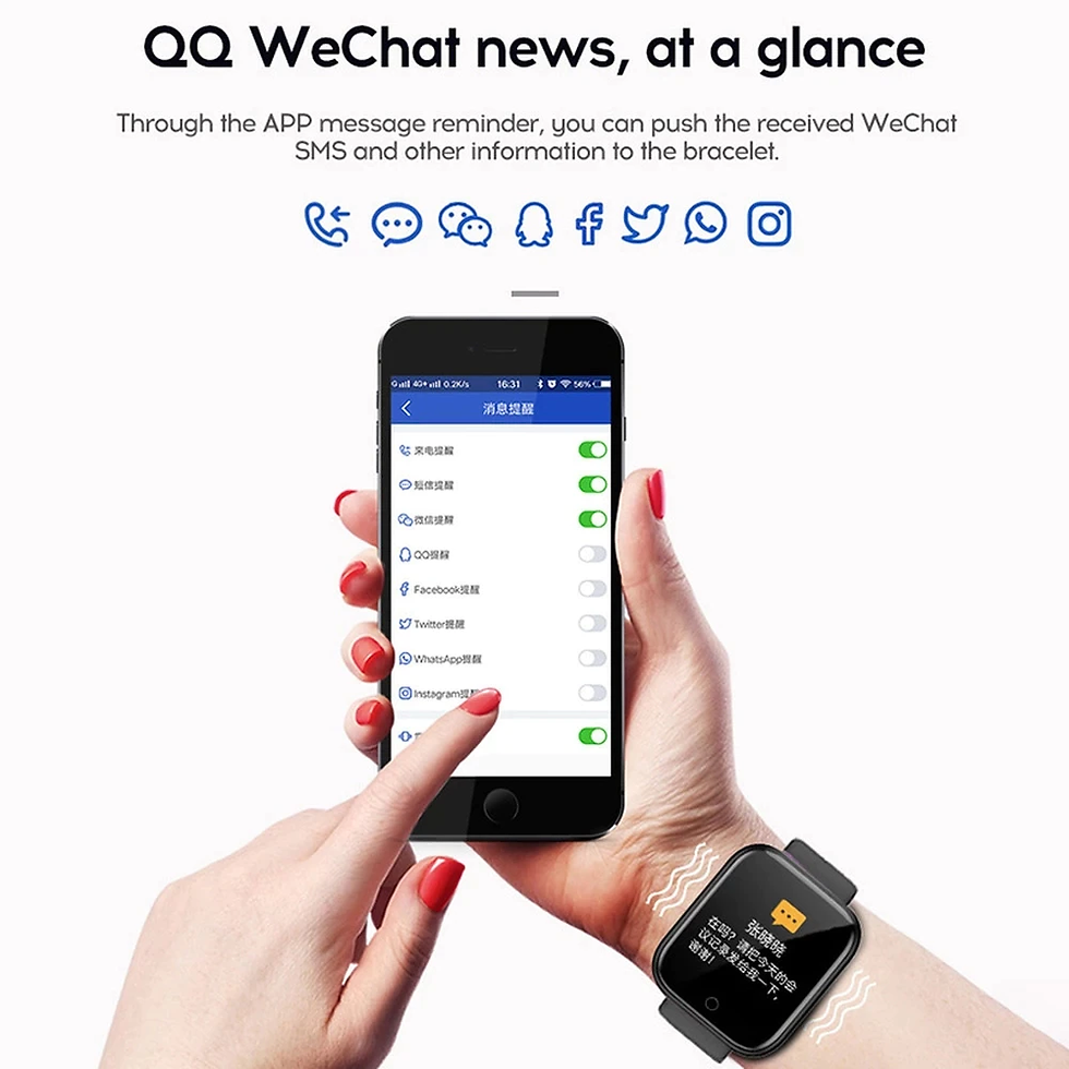 Thumbnail: 2Pcs Y68 Smart Watch Men Women Digital Watches Bluetooth for Android Ios Xiaomi