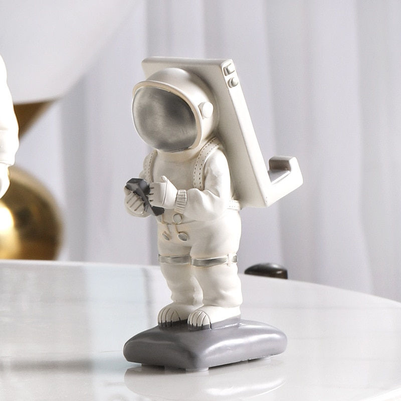 Thumbnail: Europe Space Man Figure Astronaut Figurines Modern Creative Phone Holder 