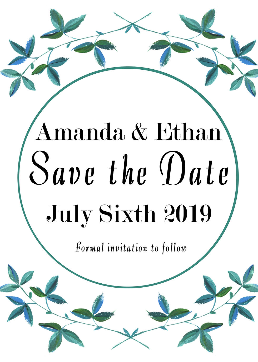 Leafy Vine Save the Date