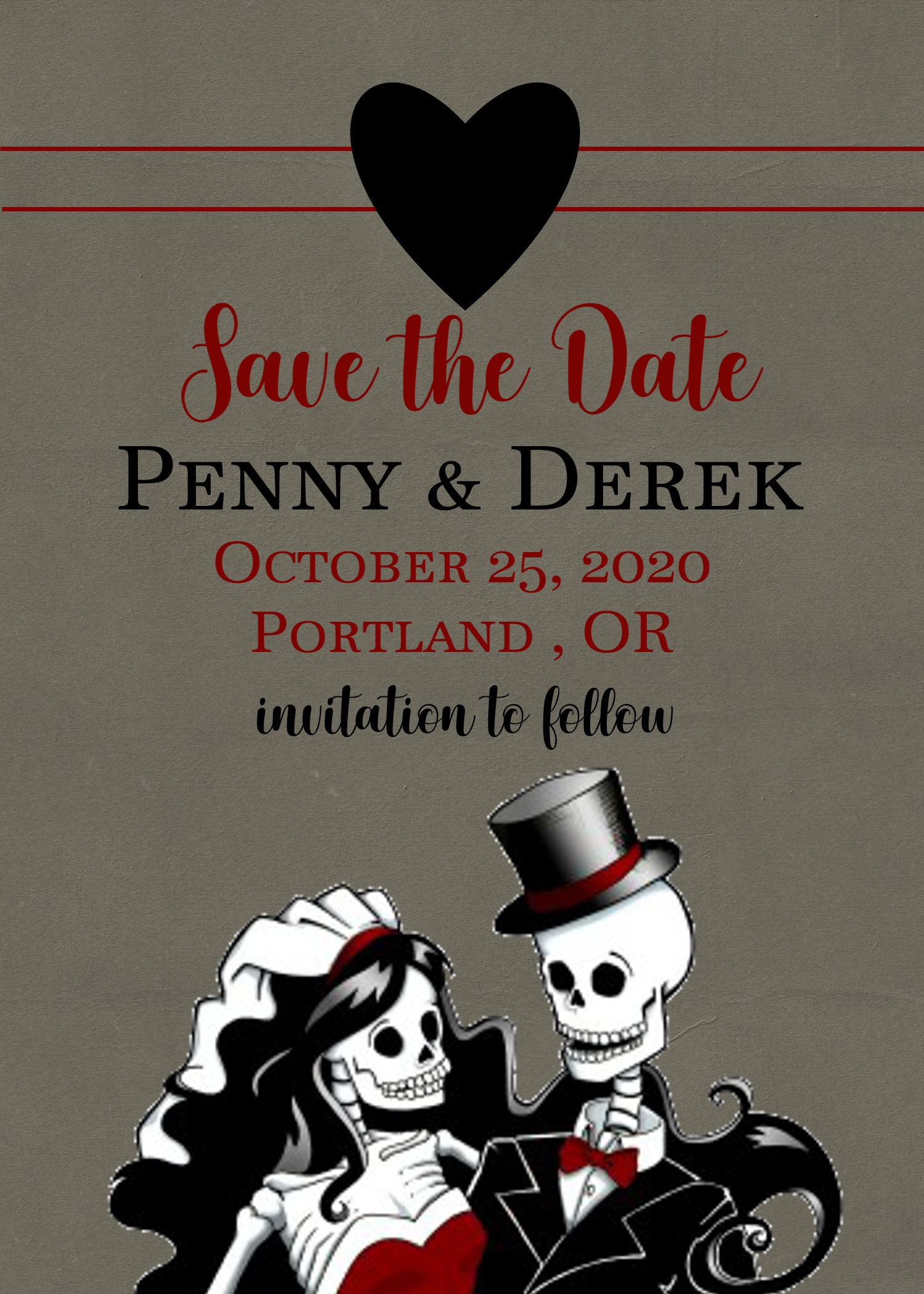 Skeleton Save the Date