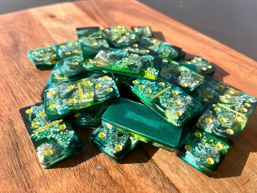 Thumbnail: 'Hidden Depths' Resin Dominoes