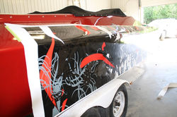 bateau covering boat wrapping,