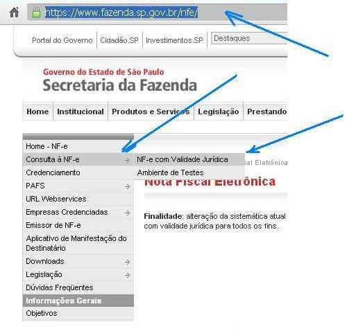 DOWNLOAD ARQ. XML DO SITE DA FAZENDA-SP