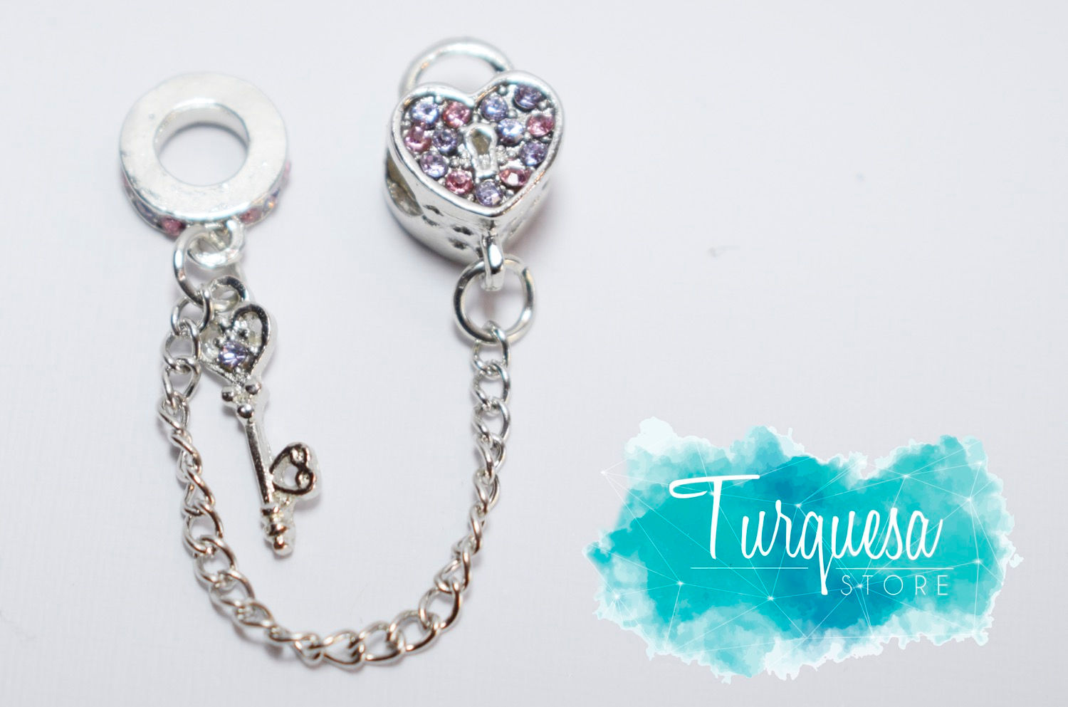 Charm candado con llave