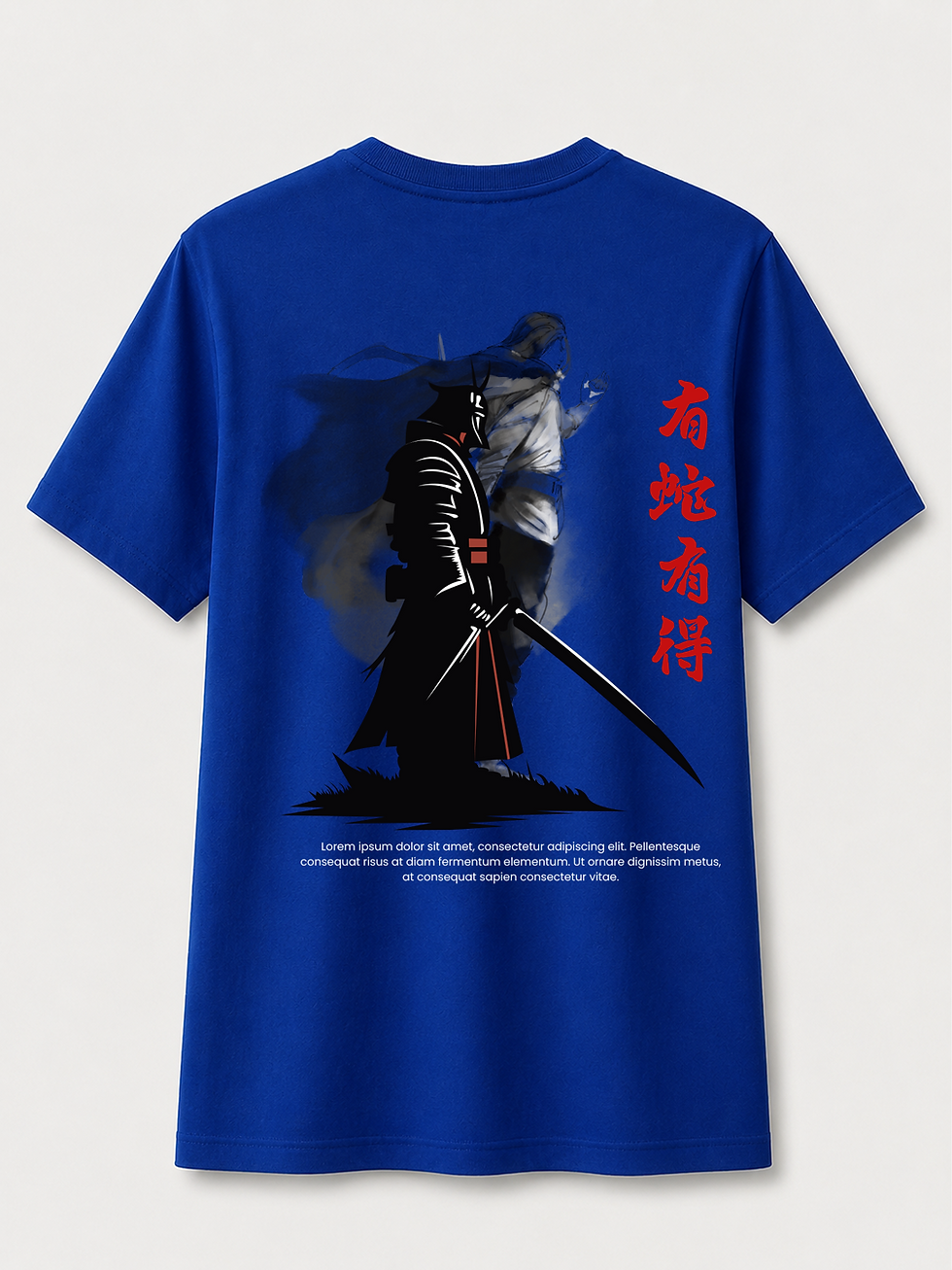Küçük resim: MecTees Samurai Baskılı Oversize Unisex Tişört - Premium DTF Baskılı