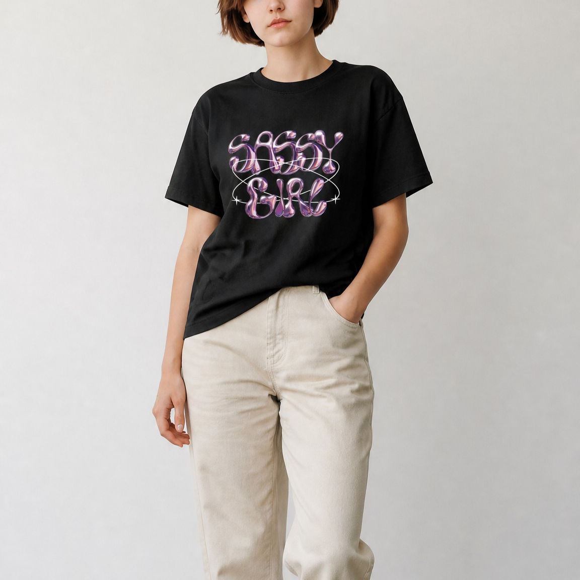 MecTees Sassy Girl Oversize Tişört
