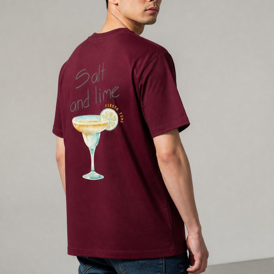 MecTees Salt & Lime Fiesta Time Oversize Unisex Tişört