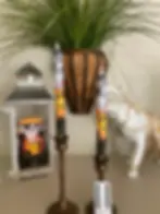Thumbnail: Ghosts of Halloween, Flameless Taper Candles, Wax, Tapers with remote
