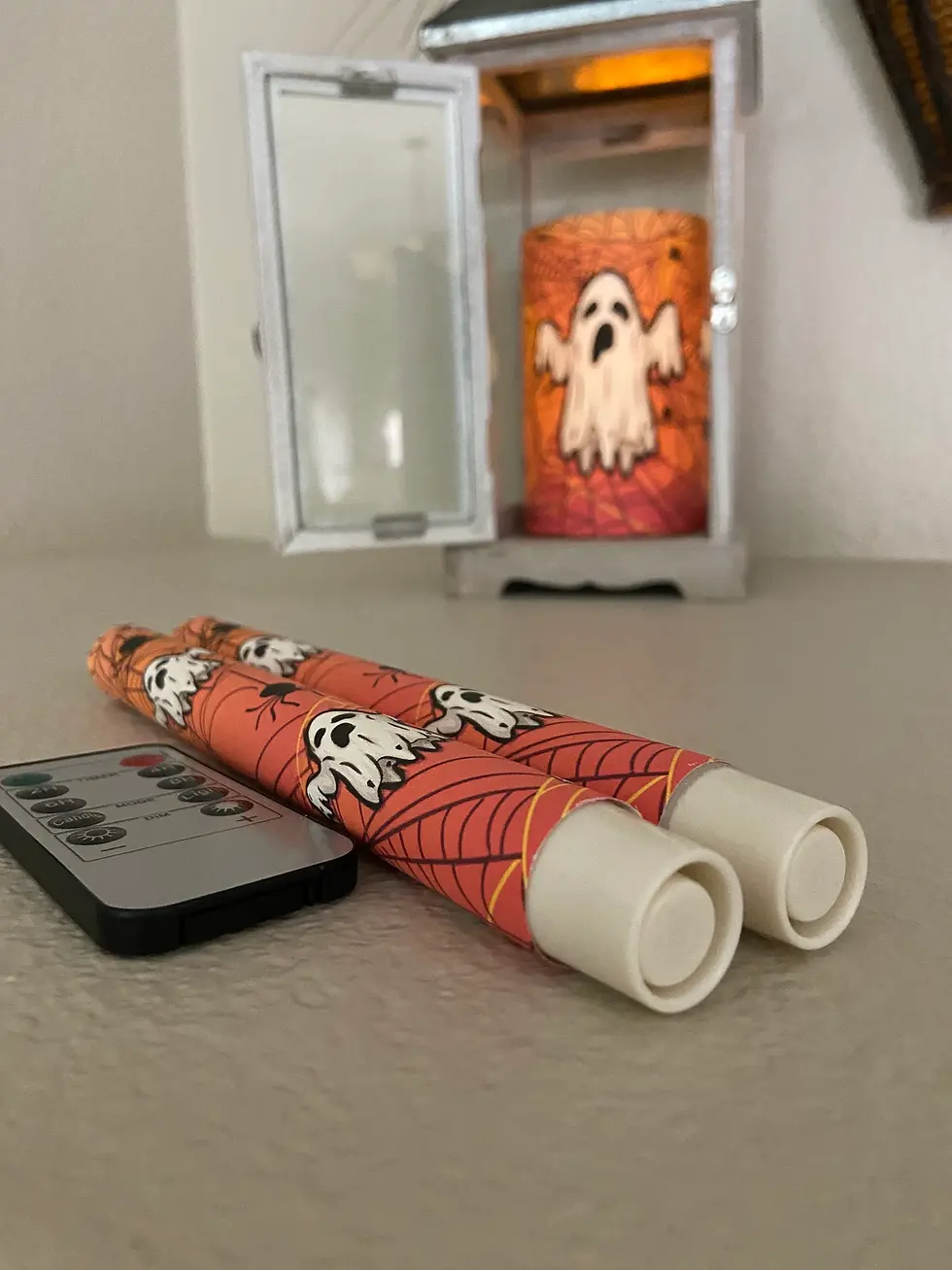 Thumbnail: Boo, Flameless Taper Candles, Wax, Tapers with remote