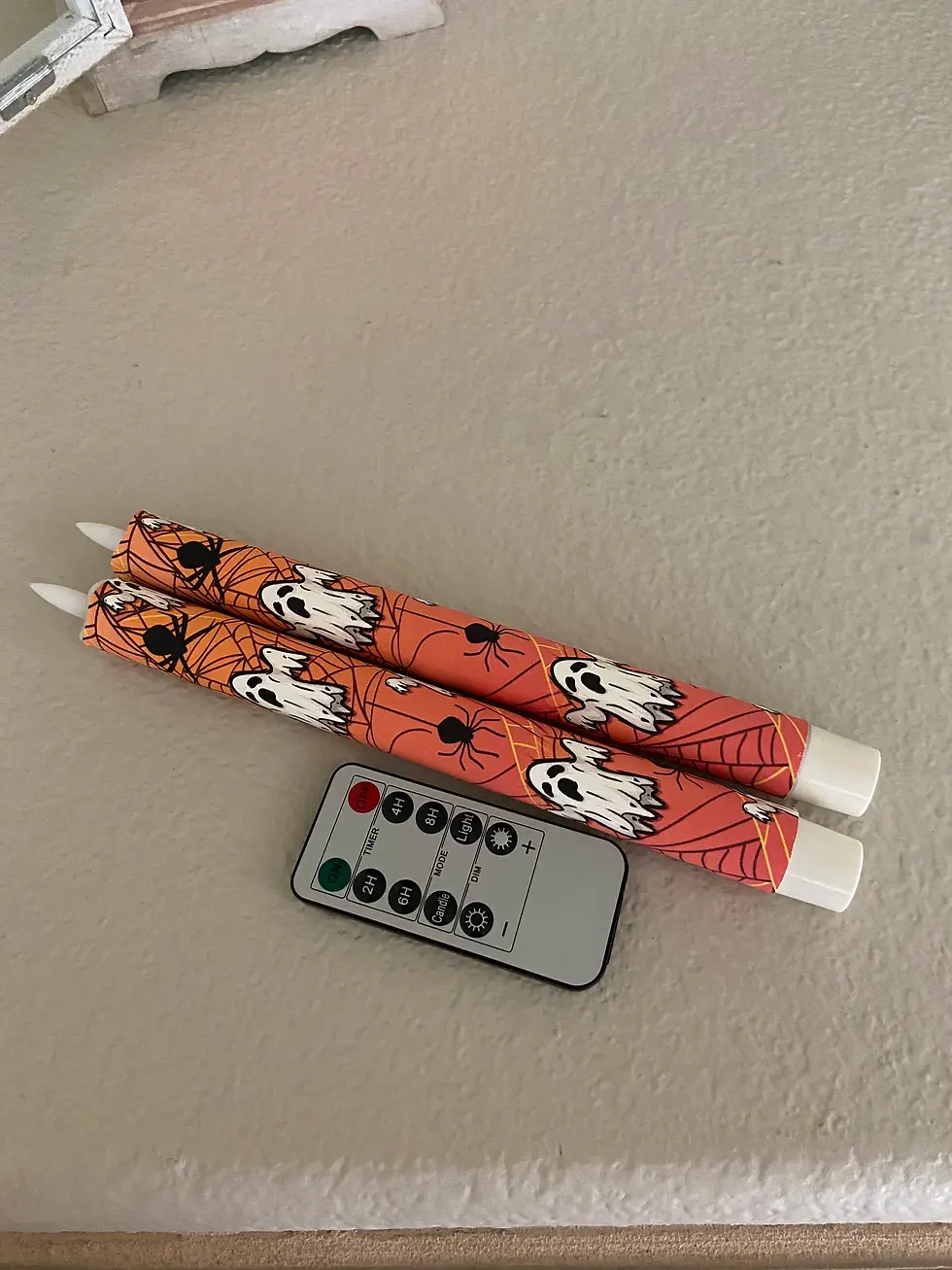 Thumbnail: Boo, Flameless Taper Candles, Wax, Tapers with remote