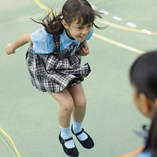 Schoolgirls Playing