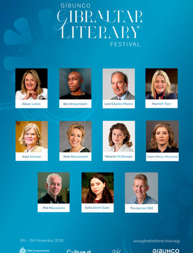 Third Release of Speakers for Gibunco Gibraltar Literary Festival 2026