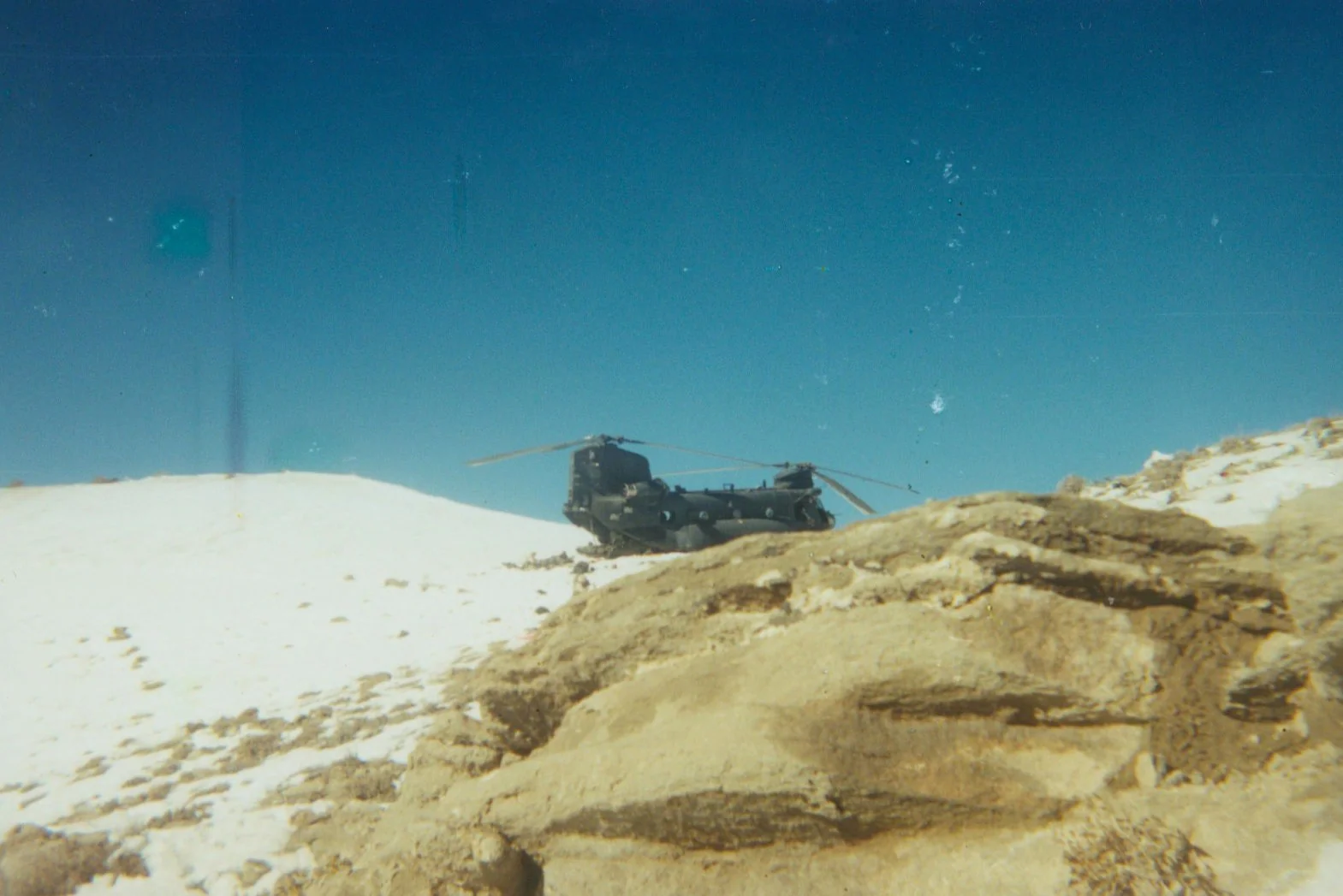 The Ranger chopper that was shot down while landing on the peak of Takur Ghar