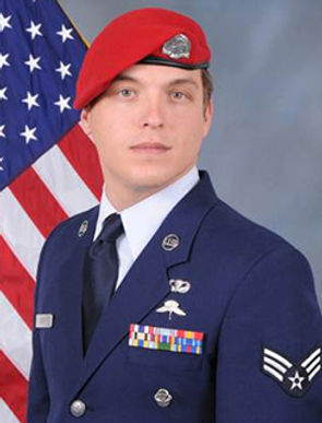 This is a photo of the Air Force Combat Controller who was awarded this medal for valor while in faithful service to the United States of America
