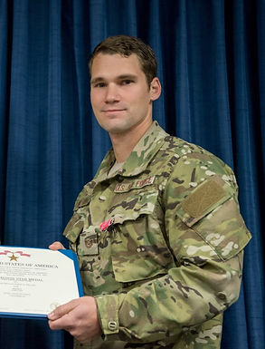 This is a photo of the Air Force Combat Controller who was awarded this medal for valor while in faithful service to the United States of America
